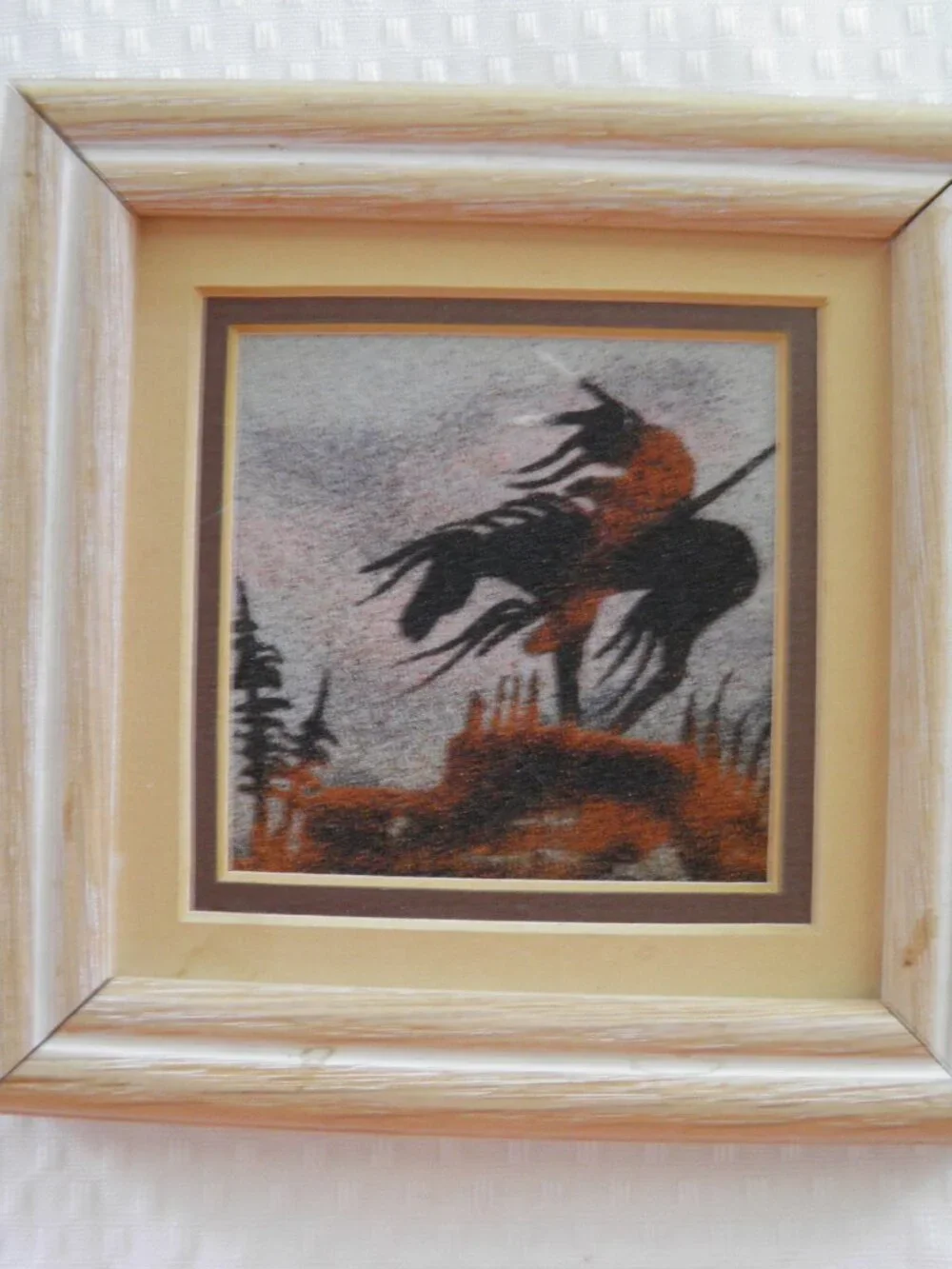 Vintage Navajo Sand Art Framed 5